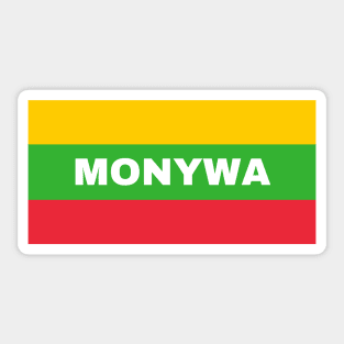 Monywa City in Myanmar Flag Colors Sticker